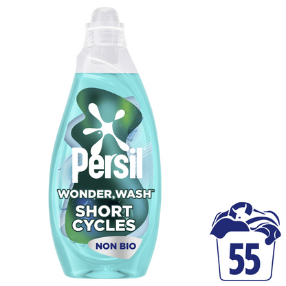 Persil Wonder Wash Speed Clean Non-Bio Liquid Laundry Detergent 55 Washes 1485ml