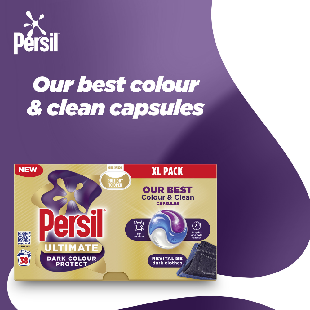 Persil Ultimate Dark Colour Protect Laundry Washing Detergent Capsules 38 Washes