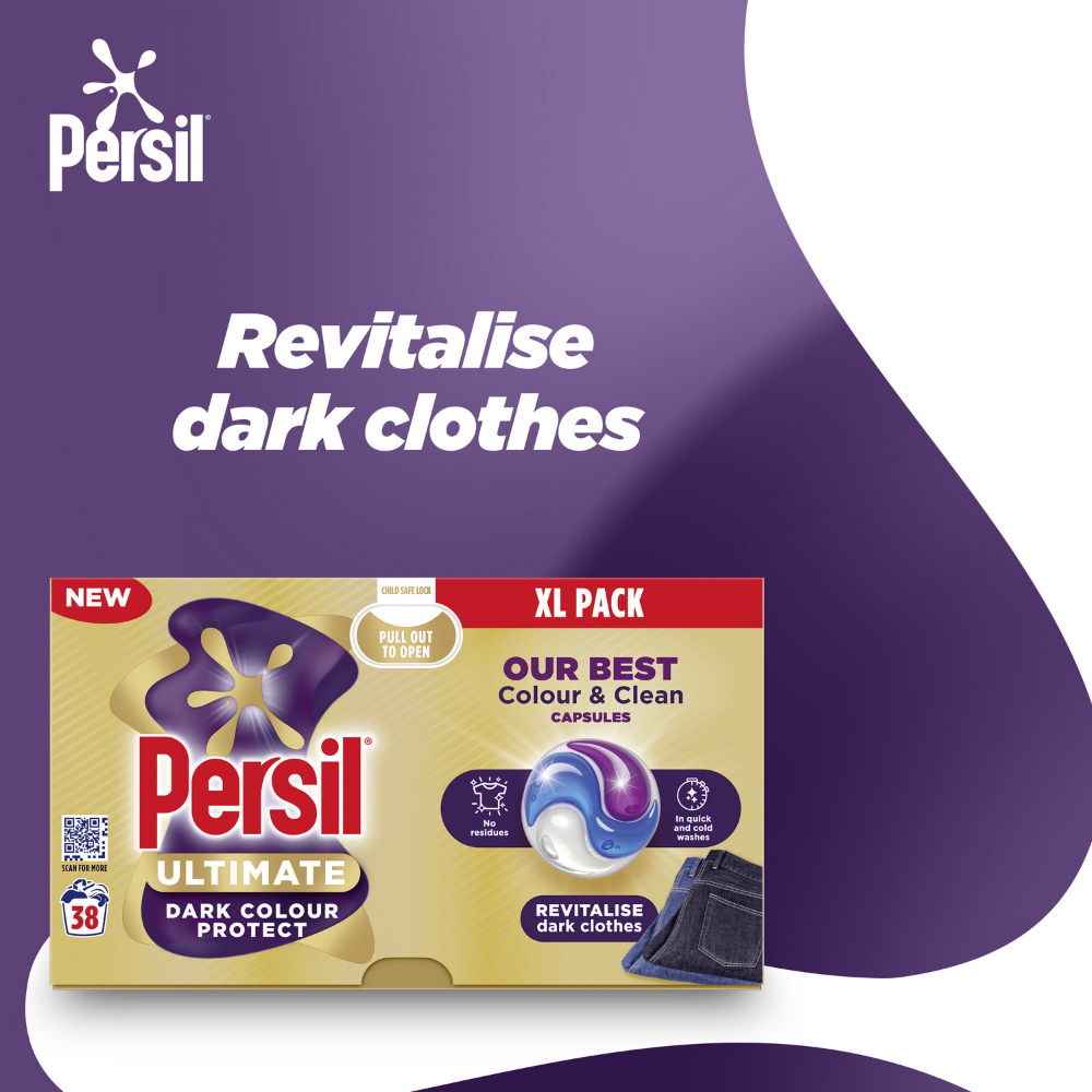 Persil Ultimate Dark Colour Protect Laundry Washing Detergent Capsules 38 Washes