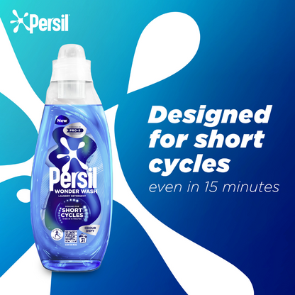 Persil Wonder Wash Odour Defy Bio Liquid Laundry Washing Detergent 31 Washes 837ml