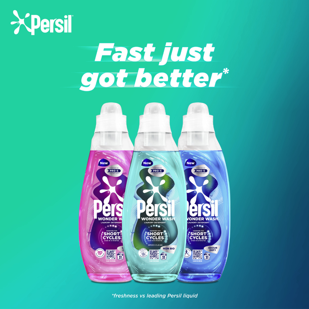 Persil Wonder Wash Speed Clean Non-Bio Liquid Laundry Detergent 31 Washes 837ml