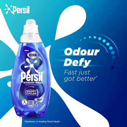 Persil Wonder Wash Odour Defy Bio Liquid Laundry Washing Detergent 55 Washes 1485ml