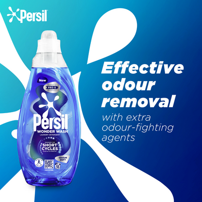 Persil Wonder Wash Odour Defy Bio Liquid Laundry Washing Detergent 55 Washes 1485ml