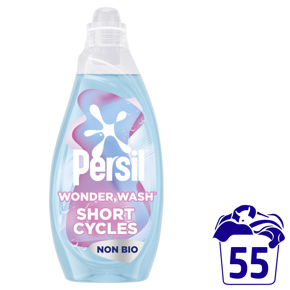 Persil Wonder Wash Pure Heaven Scent Sensitive Non-Bio Liquid Laundry Detergent 55 Washes 1485ml