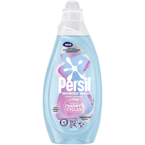 Persil Wonder Wash Pure Heaven Scent Sensitive Non-Bio Liquid Laundry Detergent 55 Washes 1485ml