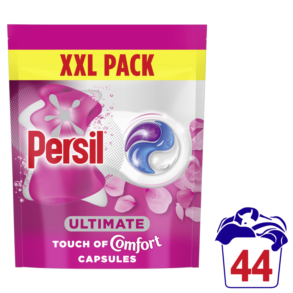 Persil Ultimate Touch Of Comfort Bio Laundry Washing Detergent Capsules 44 Washes