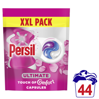 Persil Ultimate Touch Of Comfort Bio Laundry Washing Detergent Capsules 44 Washes
