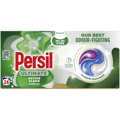 Persil Ultimate Active Clean Laundry Washing Detergent Capsules 24 Washes