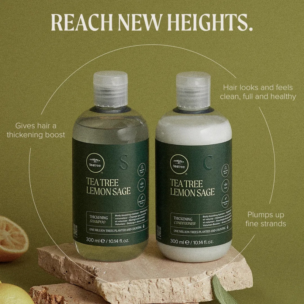 Paul Mitchell Tea Tree Lemon Sage Thickening Body Builder Shampoo & Conditioner Twin 2 x 300ml