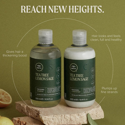 Paul Mitchell Tea Tree Lemon Sage Thickening Body Builder Shampoo & Conditioner Twin 2 x 300ml