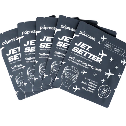 Popmask Jet Setter Self-Warming Sleep Masks Pack of 3