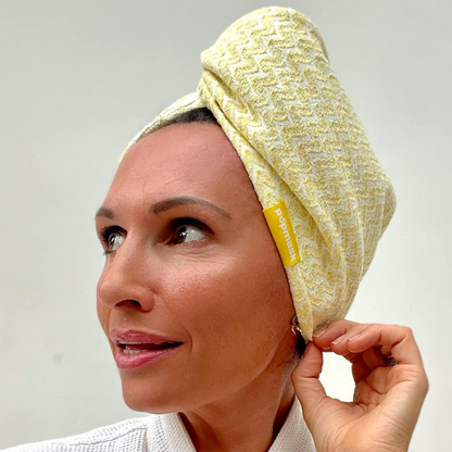 Popmask Ultra Absorbent Hair Turban Yellow