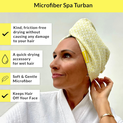 Popmask Ultra Absorbent Hair Turban Yellow