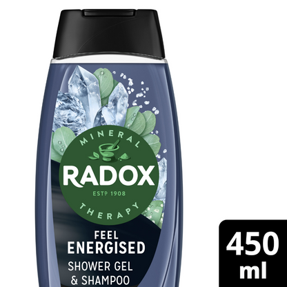Radox Men 2-In-1 Shampoo & Shower Gel Feel Energised 450ml