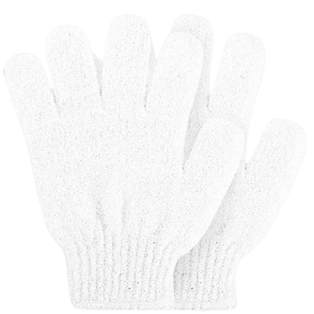 Rose & Caramel White Exfoliating Gloves 1 Pair