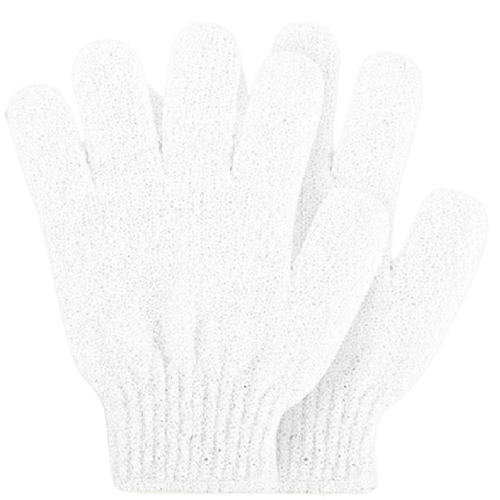 Rose & Caramel White Exfoliating Gloves 1 Pair