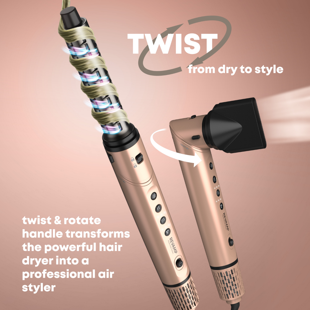 Revamp Dynamic Radiance Pro Blow Dry 7-In-1 Ionic Air Styler