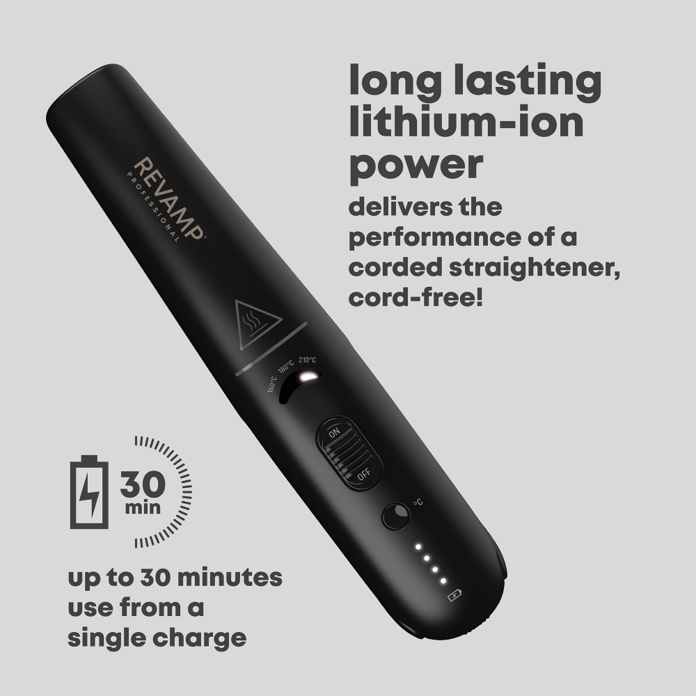 Revamp Liberate Cordless Compact Ceramic Hair Straightener