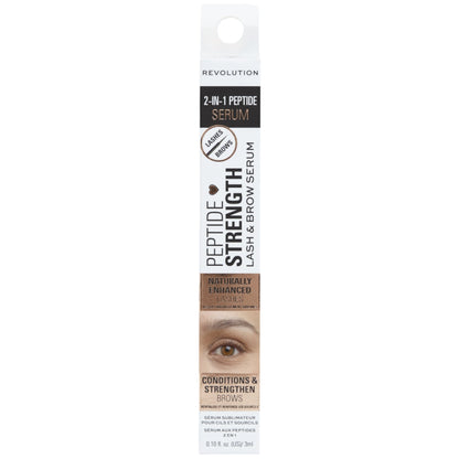 Makeup Revolution 2-In-1 Peptide Strength Lash & Brow Serum 3ml