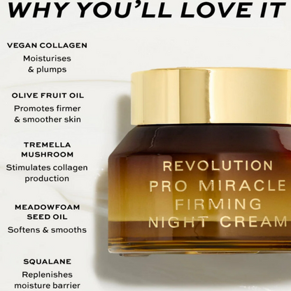 Makeup Revolution Pro Miracle Firming Vegan Night Cream 50ml