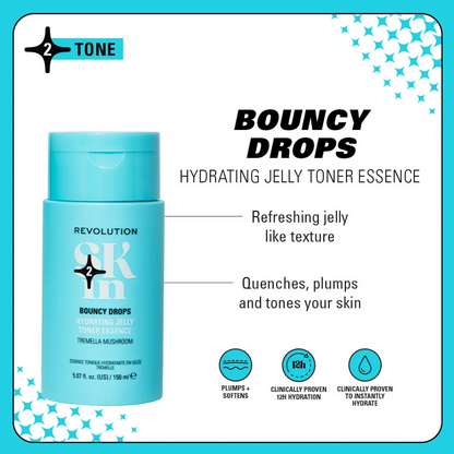 Revolution Skincare Bouncy Drops Hydrating Jelly Toner Essence 150ml