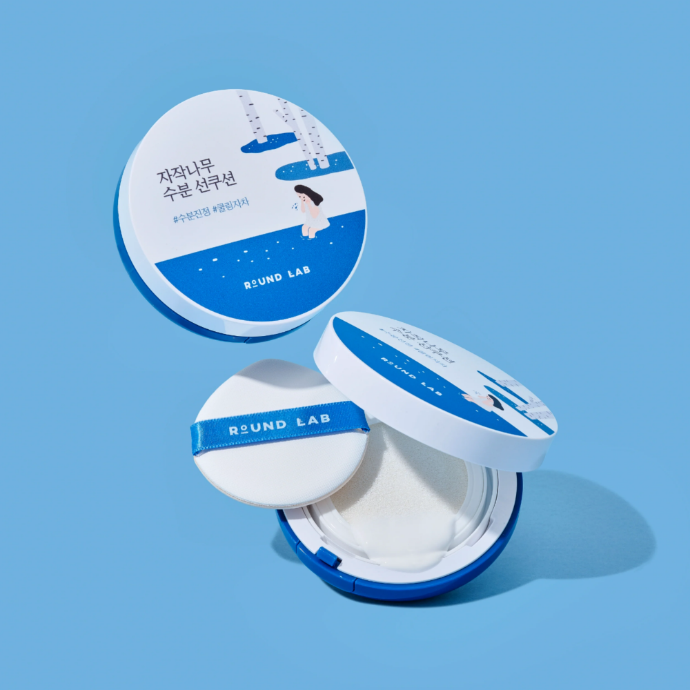 Round Lab Birch Juice Moisturising Sun Cushion SPF50+ 15g