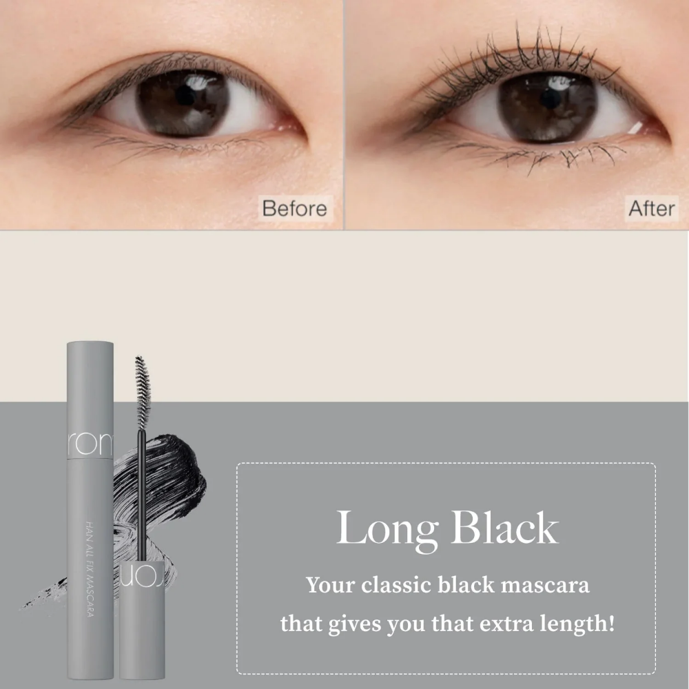 ROM&ND Han All Fix Mascara L01 Long Black 7g