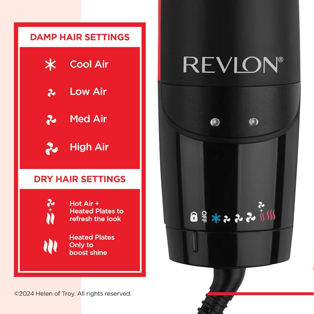 Revlon Pro Collection One-Step Air Straight 2-In-1 Hair Dryer & Straightener Black
