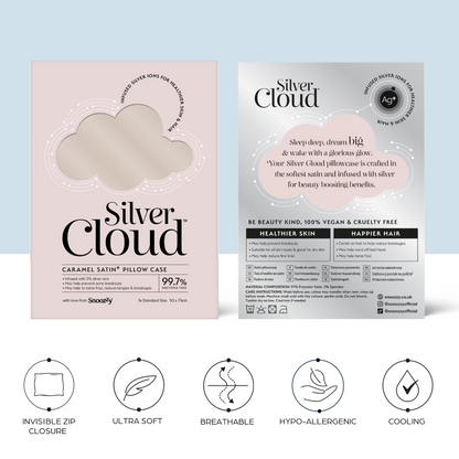 Silver Cloud Satin Pillowcase Caramel