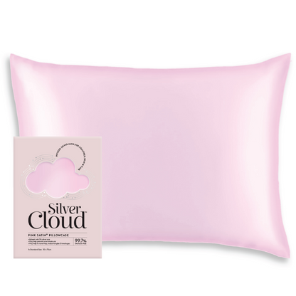 Silver Cloud Satin Pillowcase Pink