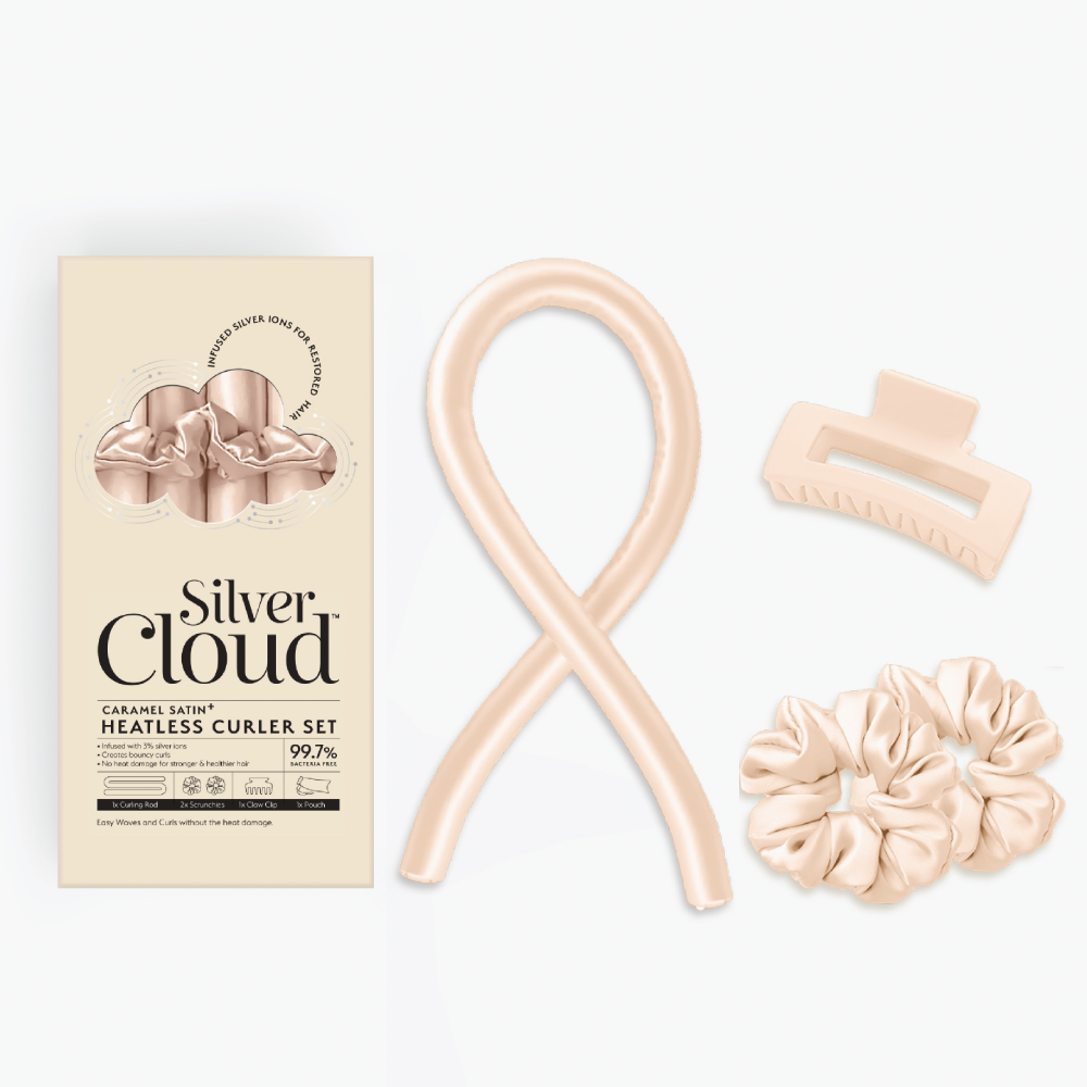 Silver Cloud Heatless Curlers Set Caramel
