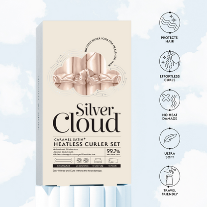 Silver Cloud Heatless Curlers Set Caramel