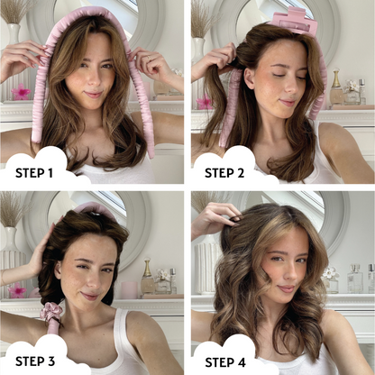 Silver Cloud Heatless Curlers Set Caramel