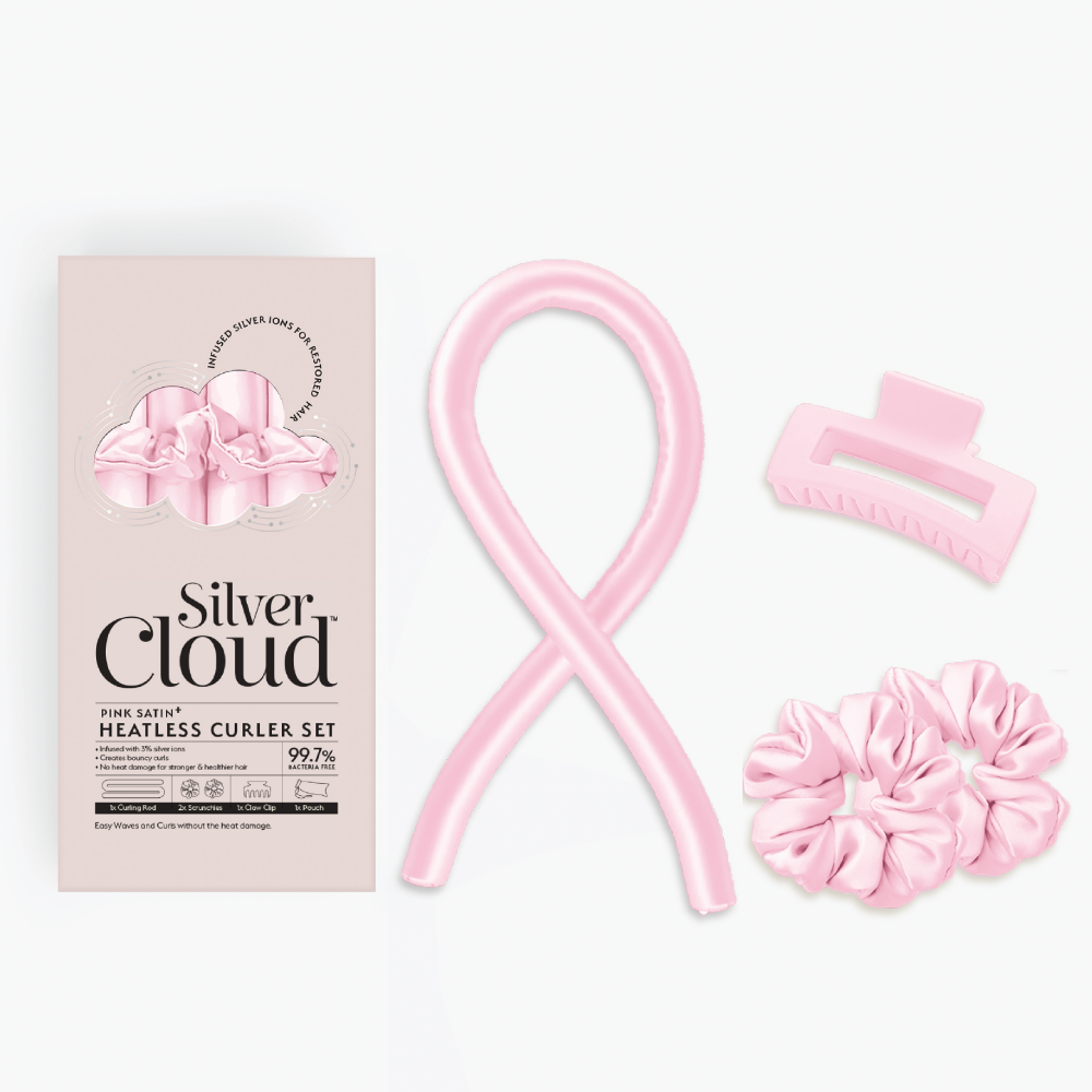 Silver Cloud Heatless Curlers Set Pink