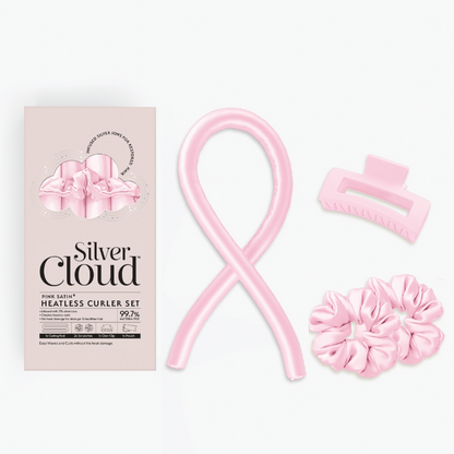 Silver Cloud Heatless Curlers Set Pink