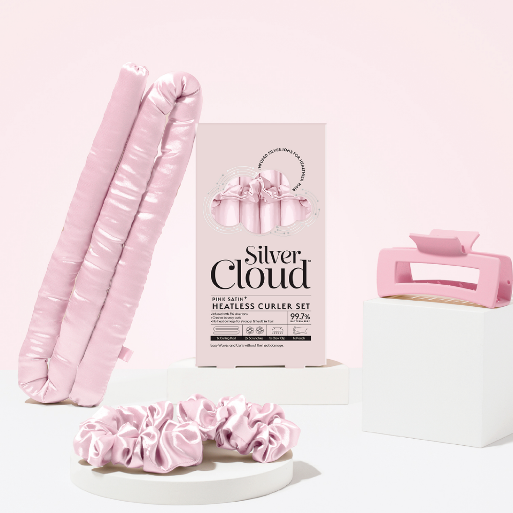 Silver Cloud Heatless Curlers Set Pink