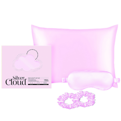 Silver Cloud Satin Gift Set Pink