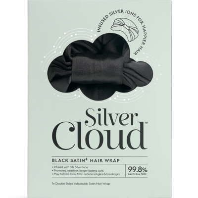 Silver Cloud Hair Wrap Black