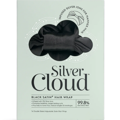 Silver Cloud Hair Wrap Black