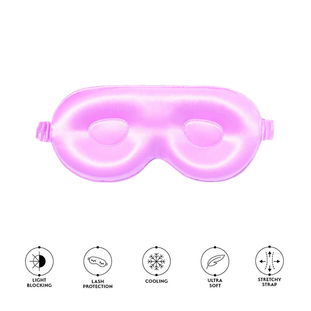 Silver Cloud Contoured Sleep Mask Pink