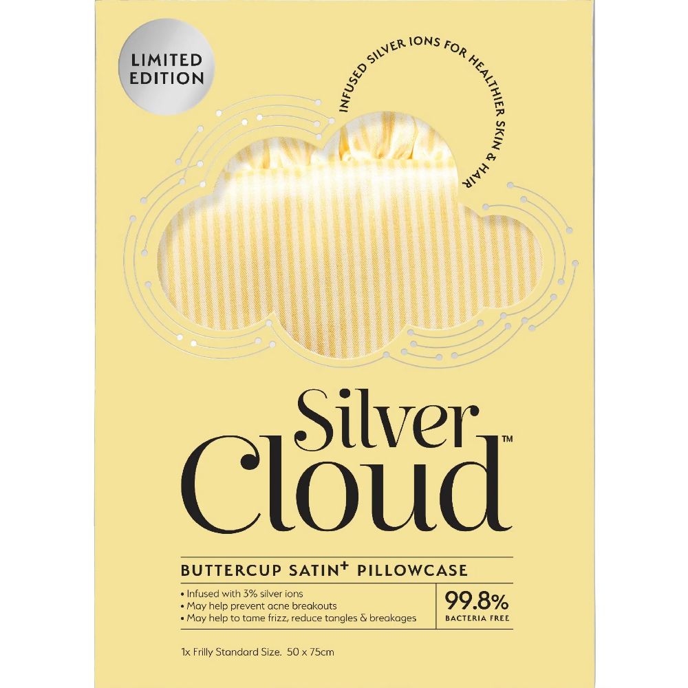 Silver Cloud Satin Pillowcase Buttercup