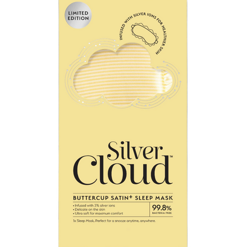 Silver Cloud Satin Sleep Eye Mask Buttercup