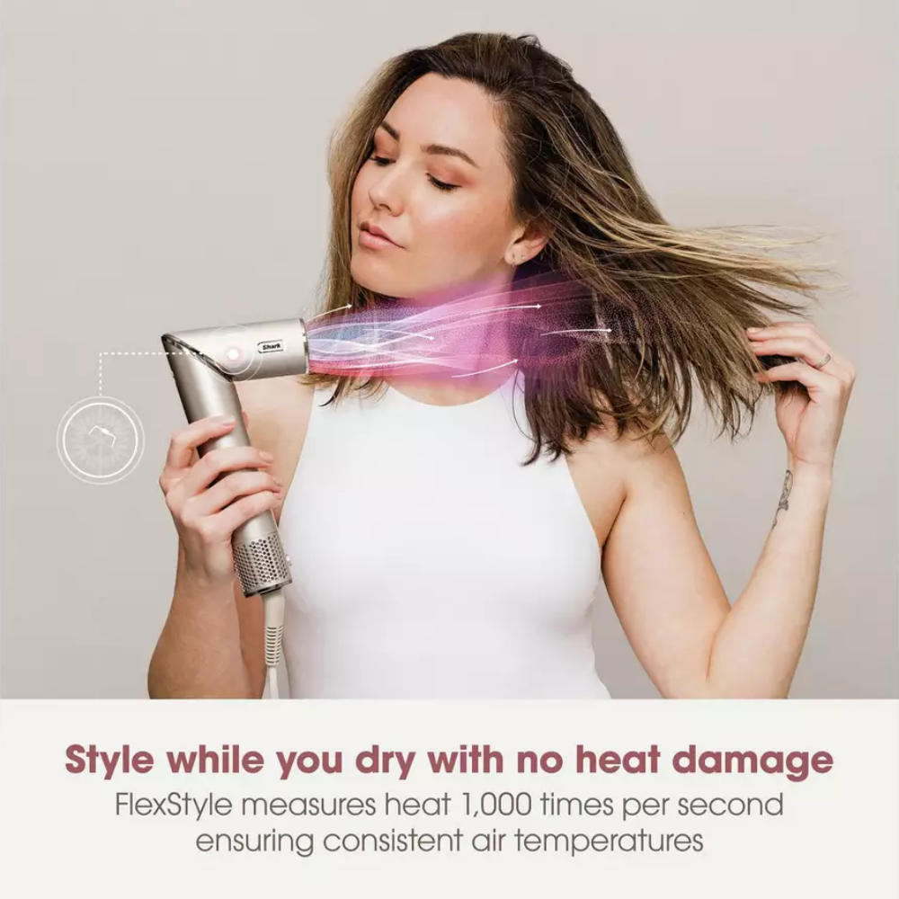 Shark Beauty FlexStyle 5-In-1 Air Styler & Hair Dryer with Storage Case Stone