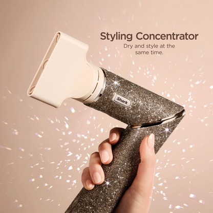 Shark Beauty Limited Edition FlexStyle 5-In-1 Air Styler & Hair Dryer with Storage Case Champagne Diamond
