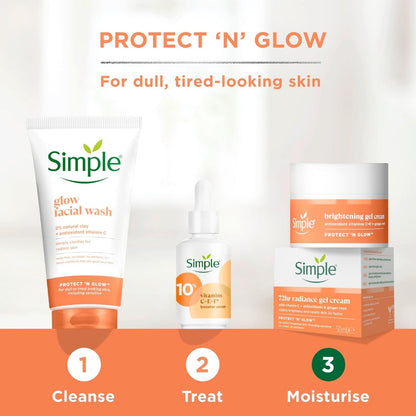 Simple Protect 'N' Glow 72H Brightening Gel Cream 50ml