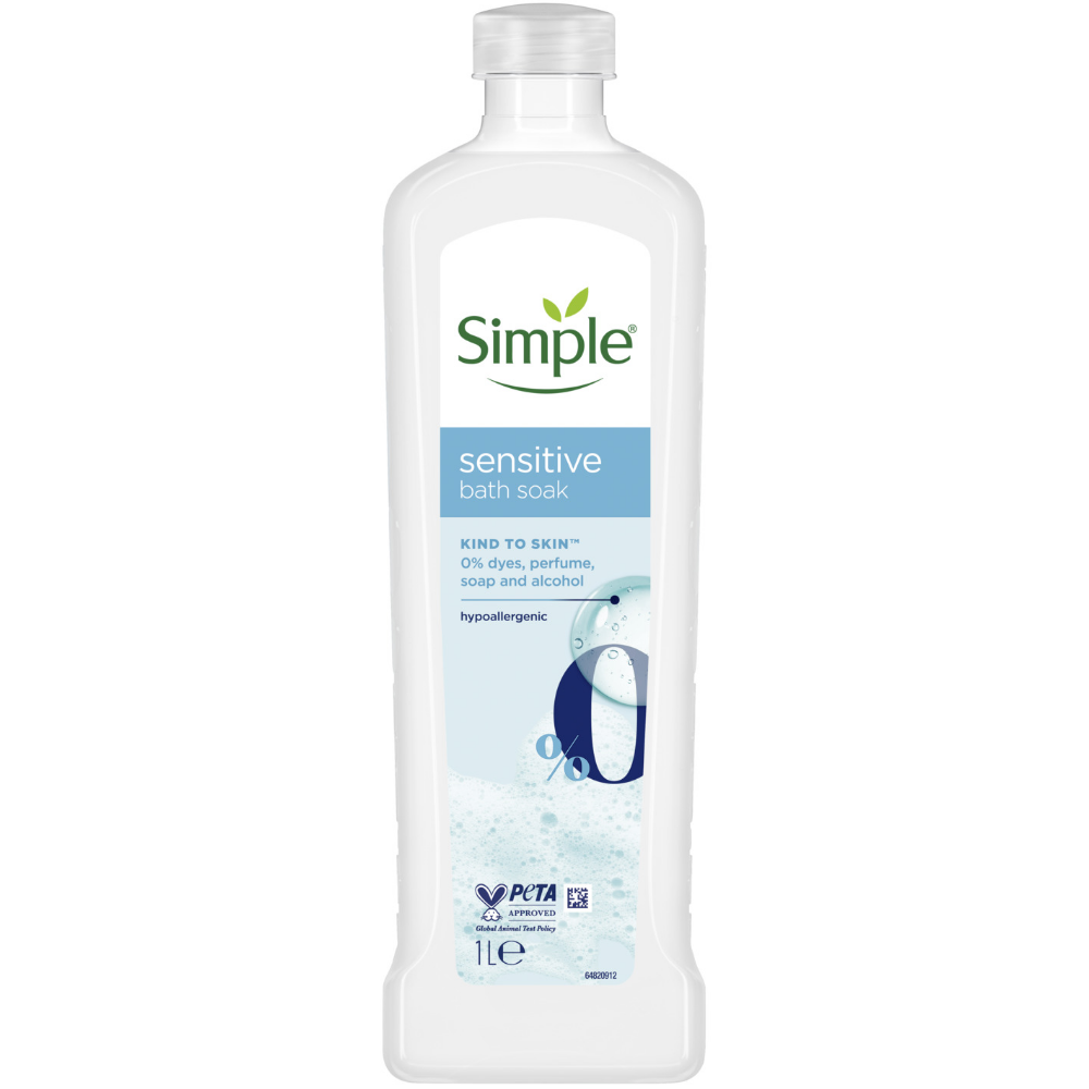 Simple Kind To Skin Sensitive Bath Soak 1000ml