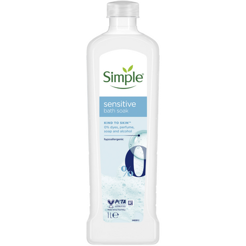 Simple Kind To Skin Sensitive Bath Soak 1000ml
