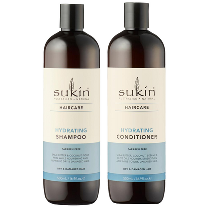Sukin Hydrating Shampoo & Conditioner Twin 2 x 500ml