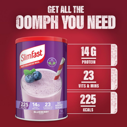 SlimFast Tasty Balanced Meal Powder Blueberry Tub 584g