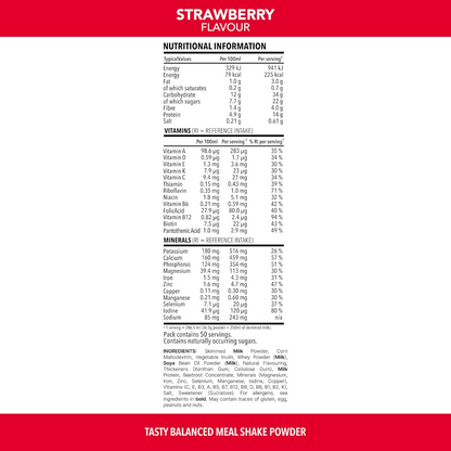 SlimFast Tasty Balanced Meal Powder Strawberry Tub 1825g